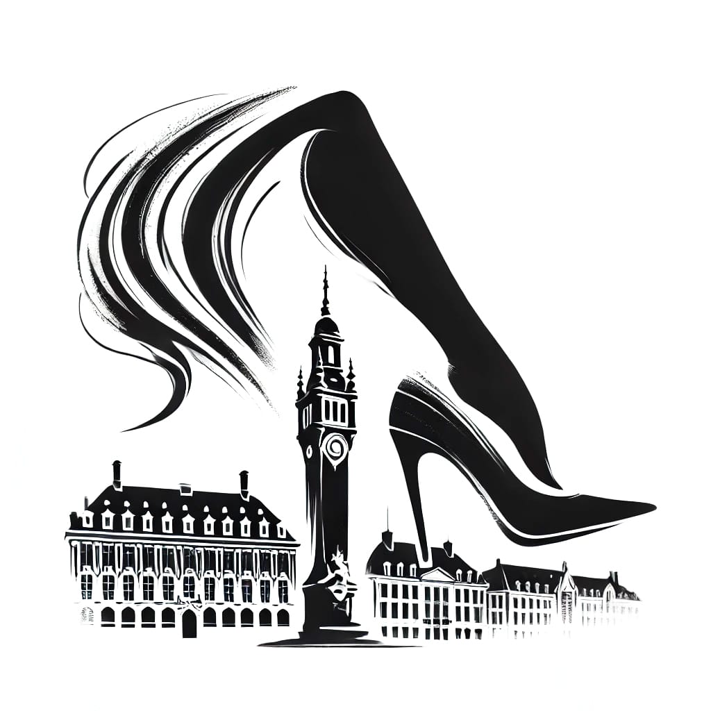 Dessin à la brosse symbolisant le boudoir à Lille
